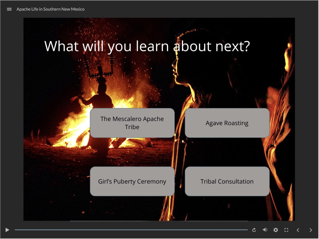 Multimedia content about Apache life in SE NM.